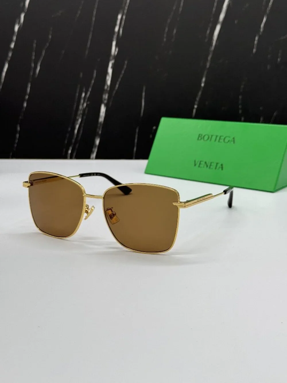NEW BOTTEGA VENETA SUNGLASSES WOMEN GOLD BV1237S 002